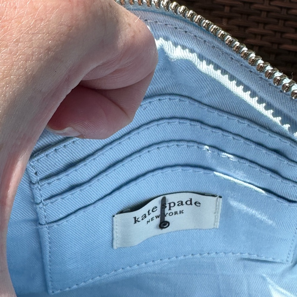Kate spade life of the party blue green clutch nwt - Picture 8 of 8